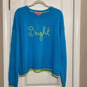 NWT Lilly Pulitzer Charlton Bright chainstitch sweater XL
